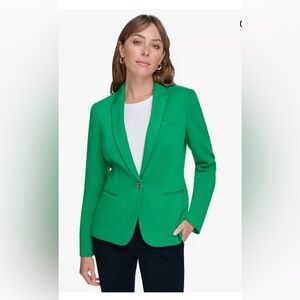 TOMMY HILFIGER Women Notched-Collar One-Button Blazer size 8 color JOLLY…